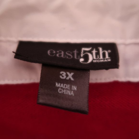 East 5th Woman Long-Sleeve Pullover Sweater with 2-1 Shirt Collar in Size 3X - Picture 5 of 9